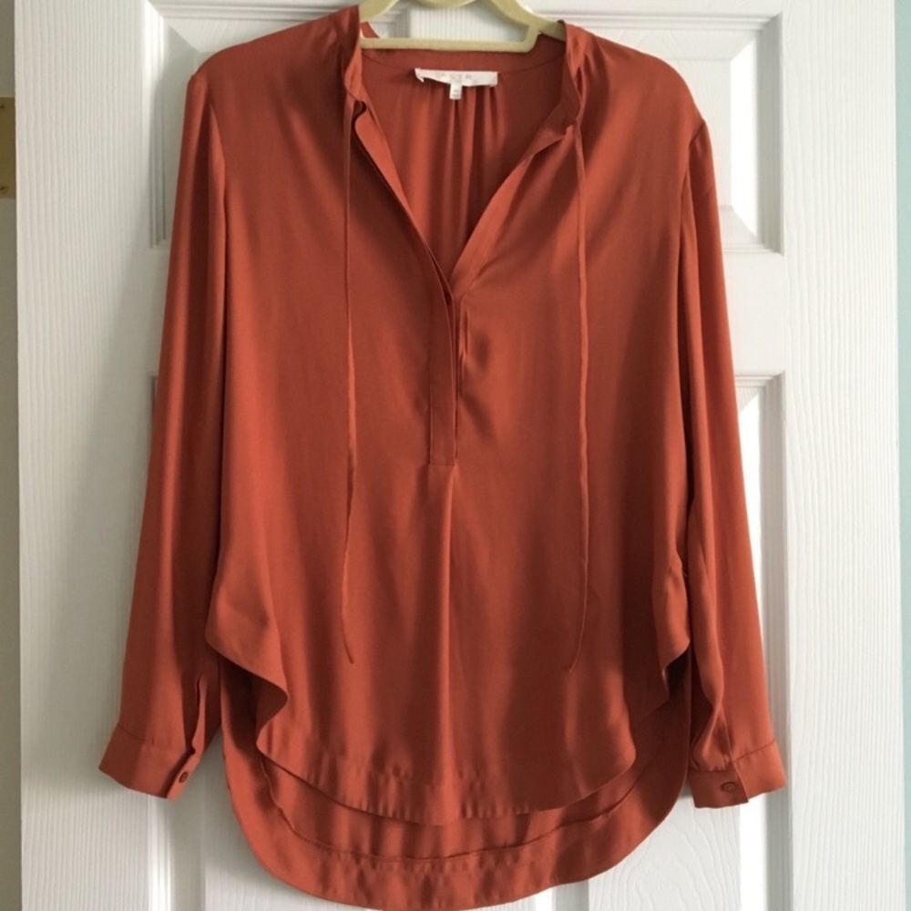 • ASTR Rust Blouse Tunic Top •